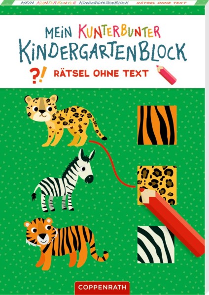  Mein kunterbunter Kindergartenblock - Rätsel ohne Text (Lieblingstiere)