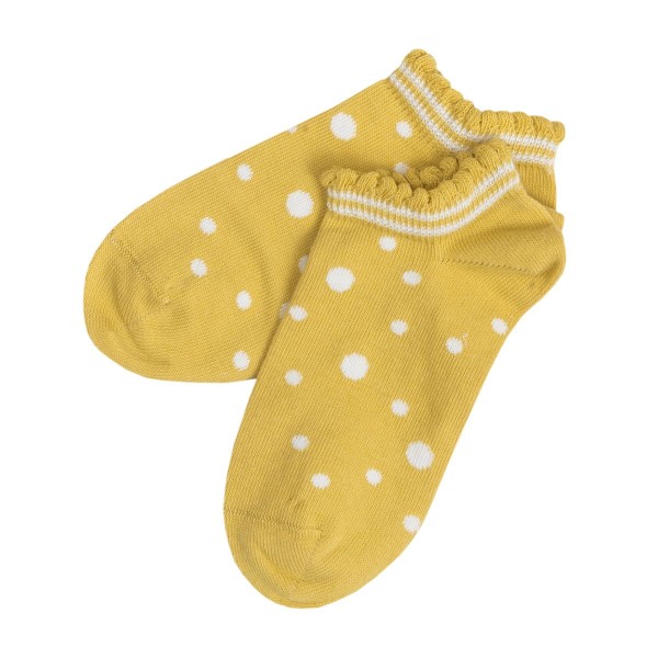  Kinder Sneaker Socken gelb gepunktet - People Wear Organic