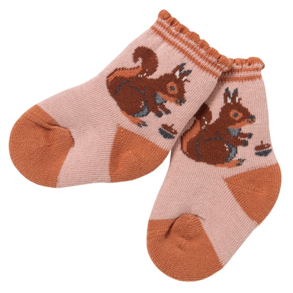  Frottee-Socken GOTS hellrosa gemustert