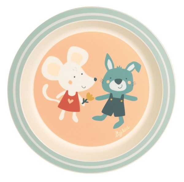  Kinderteller Maus & Hase 4 Freunde rPET - Sigikid