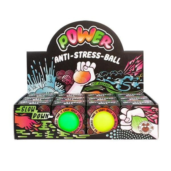  POWER Anti-Stressball Ø 6,3 cm (unterschiedliche Farben, 1 Stück)