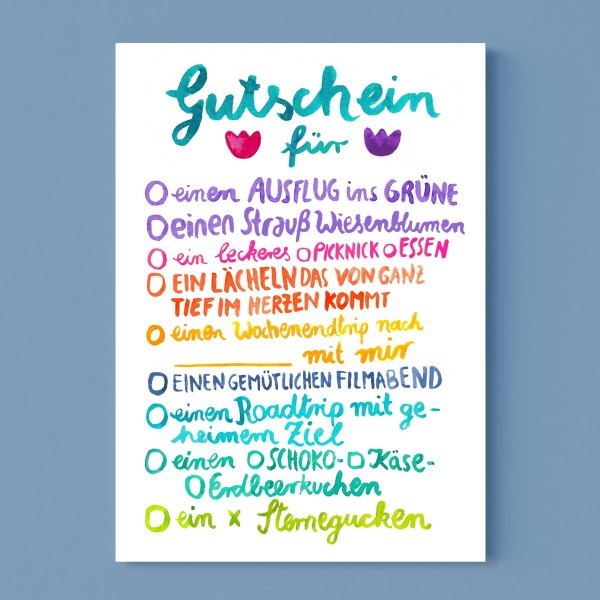  Postkarte "Gutschein" - Frau Ottilie