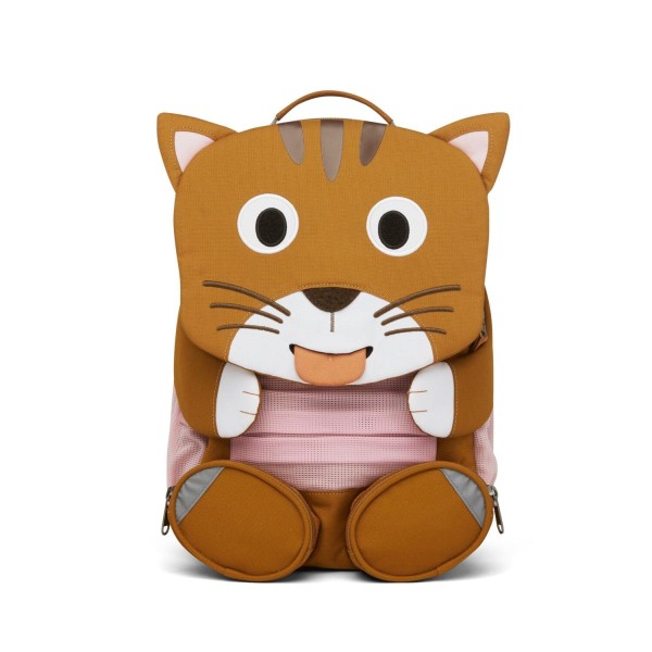  Kindergarten-Rucksack groß Katze braun - Affenzahn