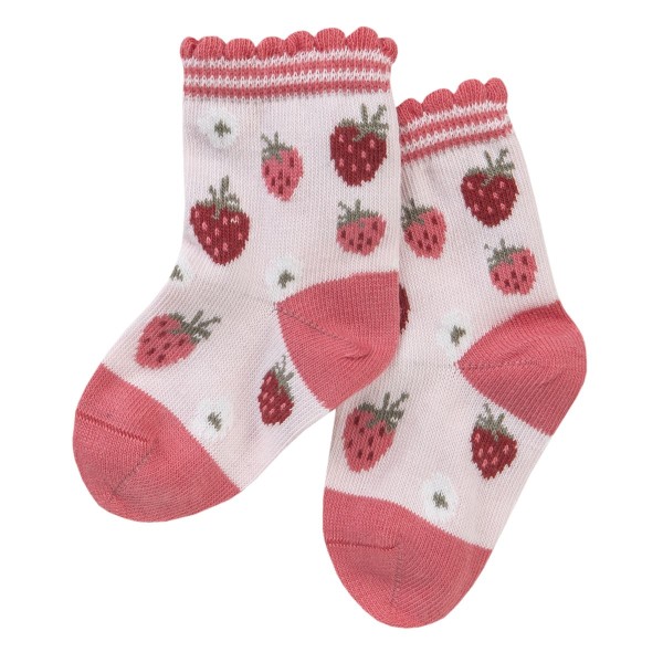  Socken GOTS hellrosa Erdbeeren