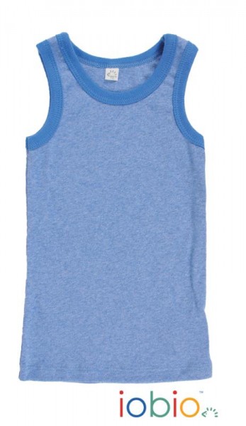  Kinder-Unterhemd blau melange - iobio