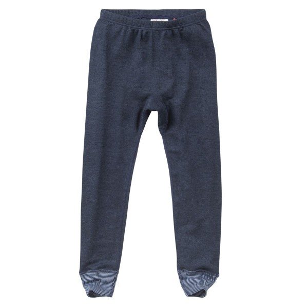 Kinder-Leggings Wolle/Seide dunkelblau - People Wear Organic