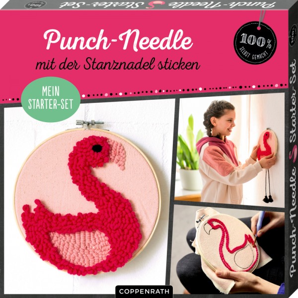  Mein Punch-Needle Starter-Set "Flamingo" - 100% selbstgemacht