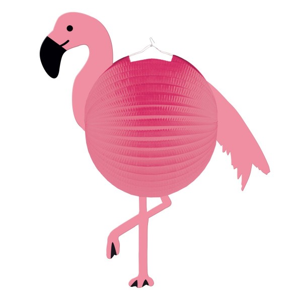  Lampion / Laterne Flamingo 45cm (mit Kerzenhalter)
