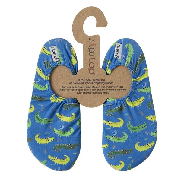  Slipstop Kinder Antirutsch-Schuhe / Badeschuhe ''Alligator'' blau