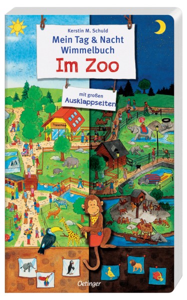  Mein Tag & Nacht Wimmelbuch Im Zoo