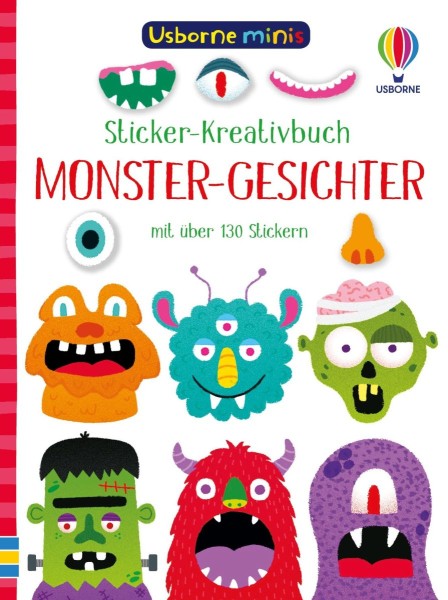 Usborne Minis: Sticker-Kreativbuch Monster Gesichter 5+