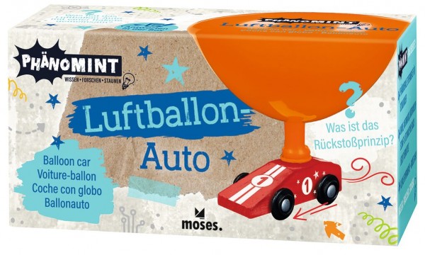  PhänoMINT Luftballon Auto (verschiedene Farben, 1 Stück) - moses Verlag