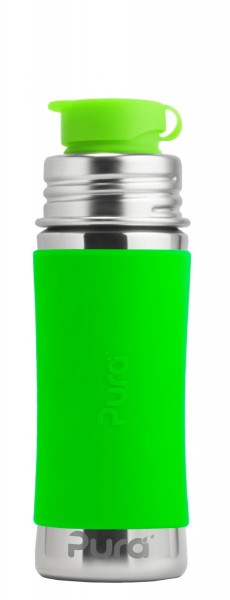  Pura Sport Flasche 325ml mit Sleeve grün