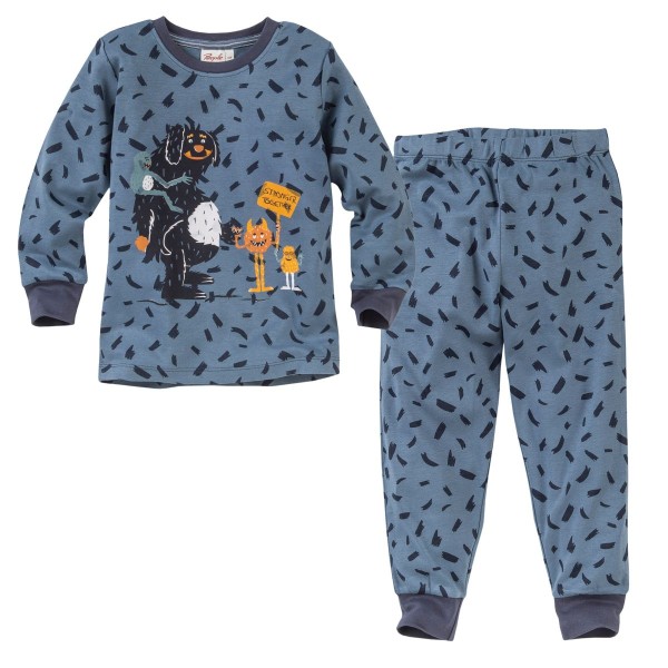  Kinder-Pyjama blau Monster - People Wear Organic