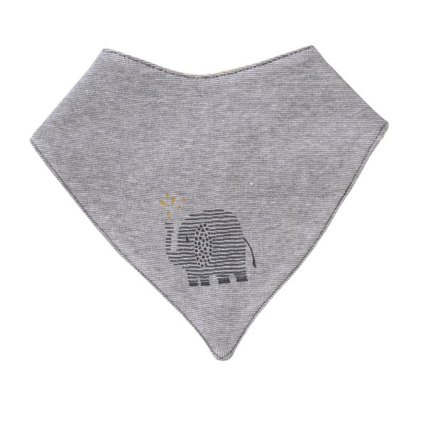  Dreieckstuch grau melange Elefant - People Wear Organic