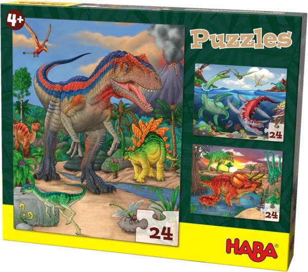  HABA Puzzles Dinosaurier (3x 24 Teile) 303377