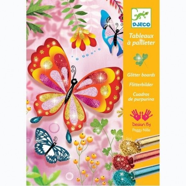  Flitterbilder / Glitzerkarten Schmetterlinge - DJECO