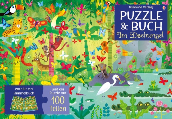  Puzzle & Buch: Im Dschungel 6+
