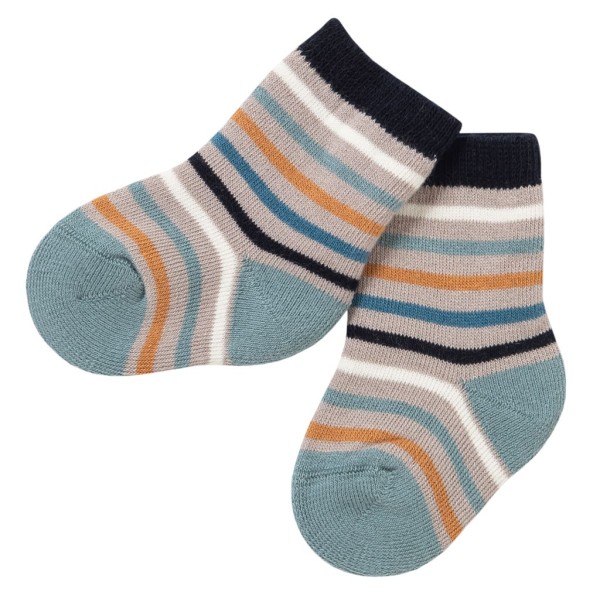  Frottee-Socken GOTS bunt geringelt