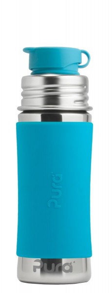  Pura Sport Flasche 325ml mit Sleeve blau (aqua)