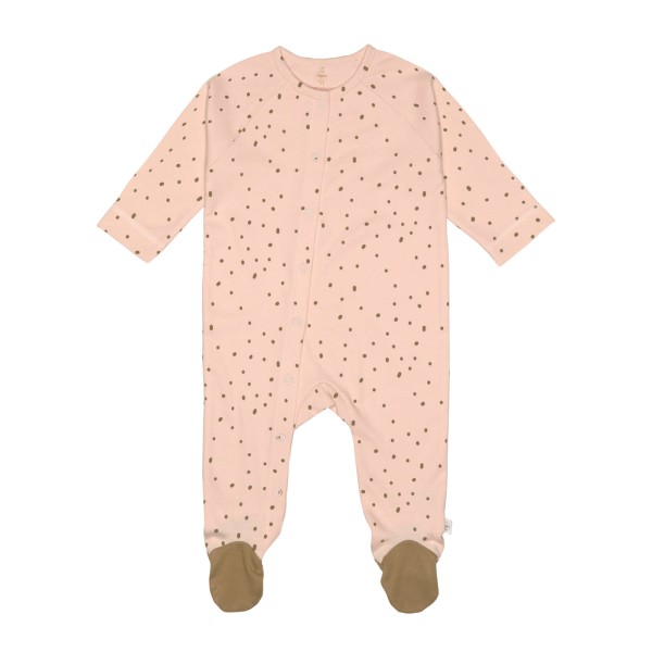  Pyjama mit Füßen / Strampler rosa Punkte - Lässig