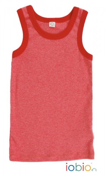  Kinder-Unterhemd rot melange - iobio