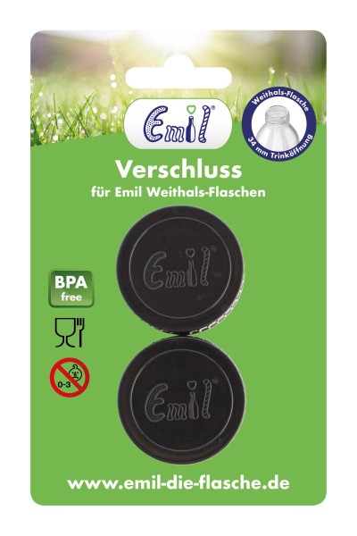  Emil Verschluss für Weithals (2er Set) / Schraubdeckel für Emil Weithalsflasche