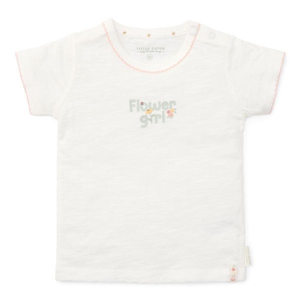  T-Shirt kurzärmlig weiß Flowergirl - Little Dutch