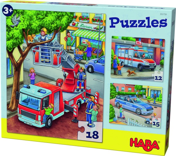  HABA Puzzles Polizei, Feuerwehr & Co.