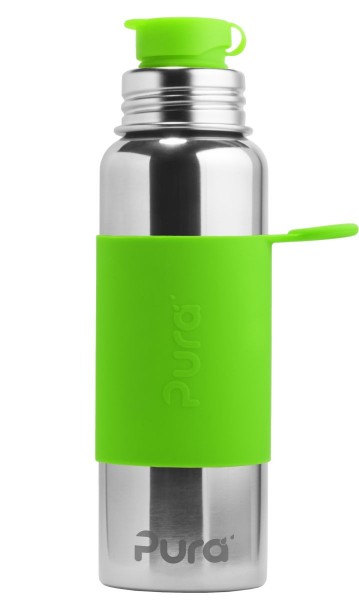  Pura Sport Flasche 850ml mit Sleeve grün