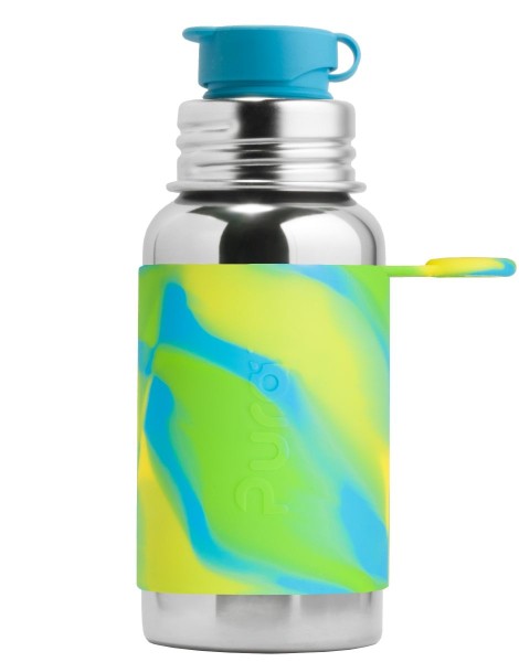  Pura Sport Flasche 550ml mit Sleeve aqua swirl