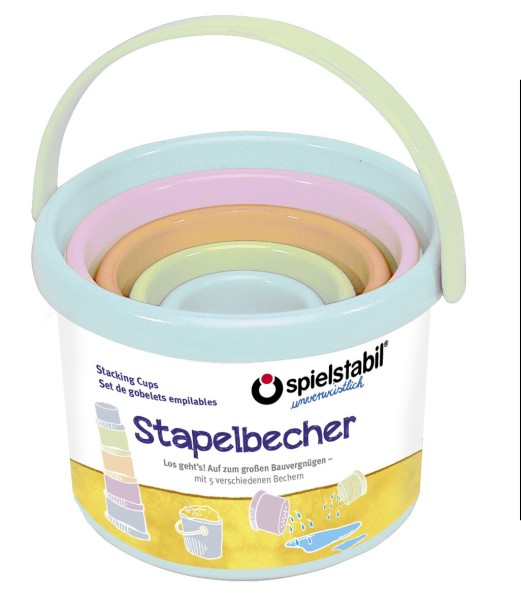  Spielstabil Stapelbecher-Set pastell 5-teilig
