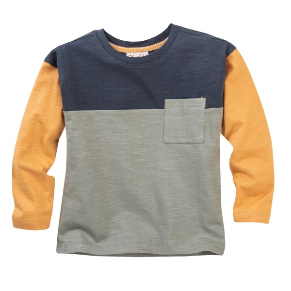  Langarm-Shirt GOTS bunt colourblock