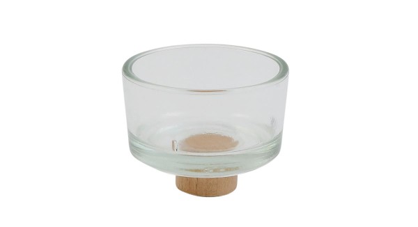  Teelichtglas mit Fuß für Geburtstagskranz (1 Stück) - ahrens