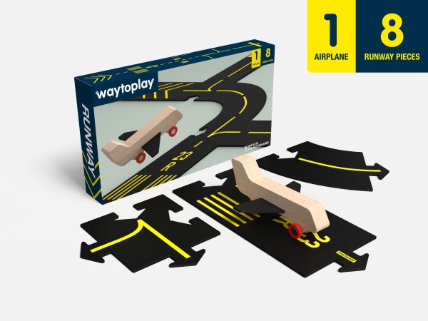  Runway Flughafen Startbahn (8 Teile + 1 Flugzeug) - Way to play