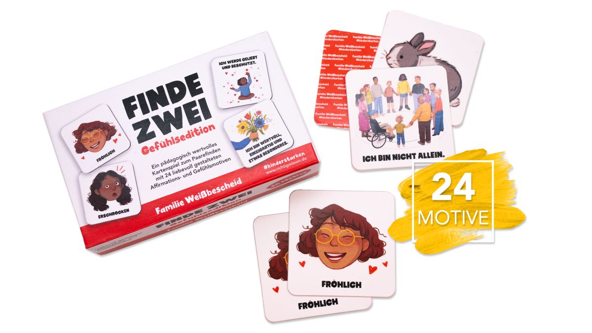 Familie Weißbescheid - Finde Zwei, das Spiel "Gefühlsedition"
