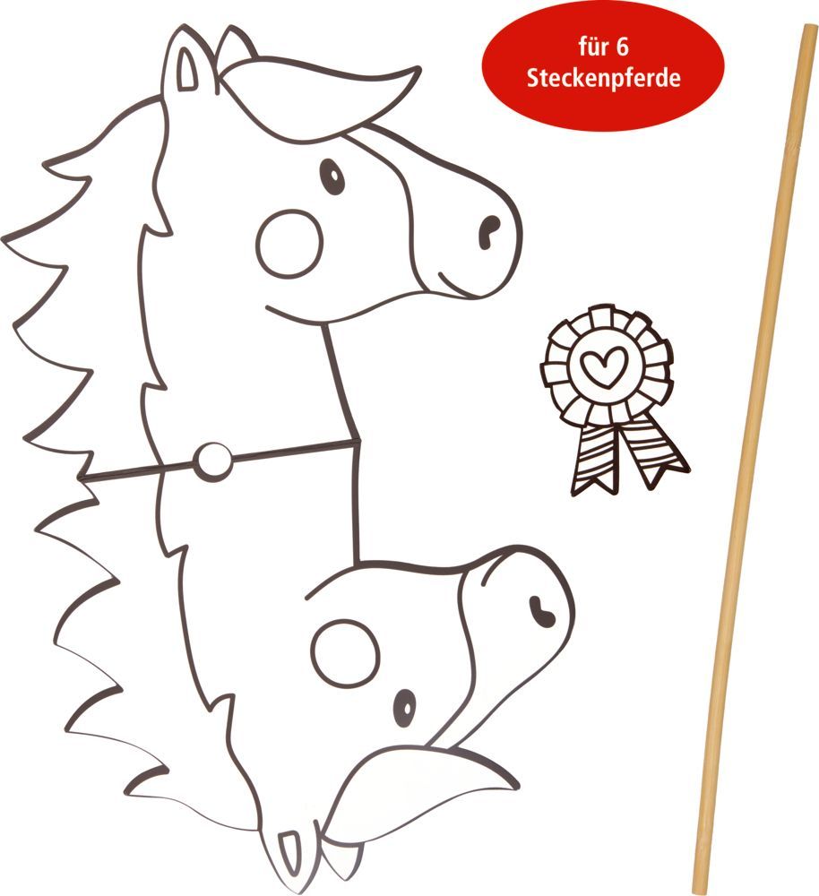 Steckenpferd-Bastelset - Mein kleiner Ponyhof - 6er Set
