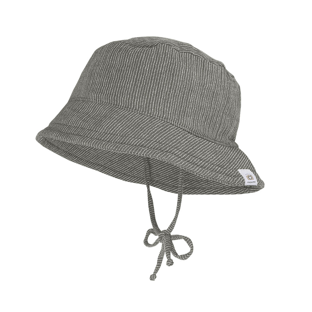 Sonnenhut anthrazit-gestreift Musselin Gr. 47