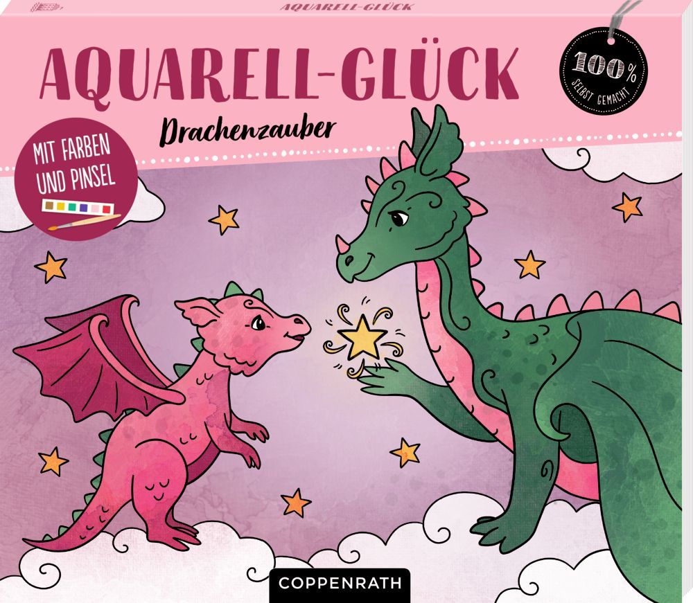 100% selbst gemacht: Aquarell-Glück Drachenzauber