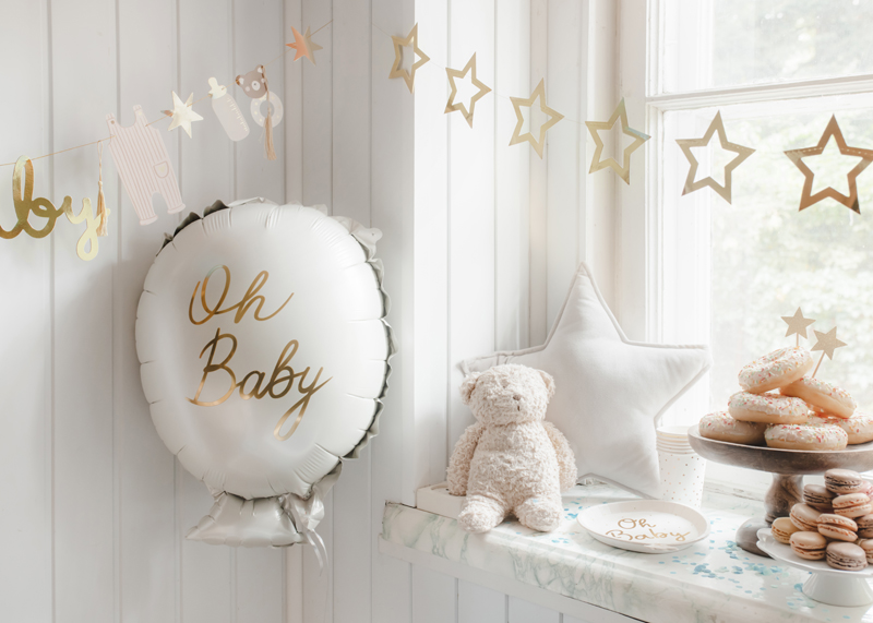 Folienballon Oh baby, 53x69 cm - Party Deco