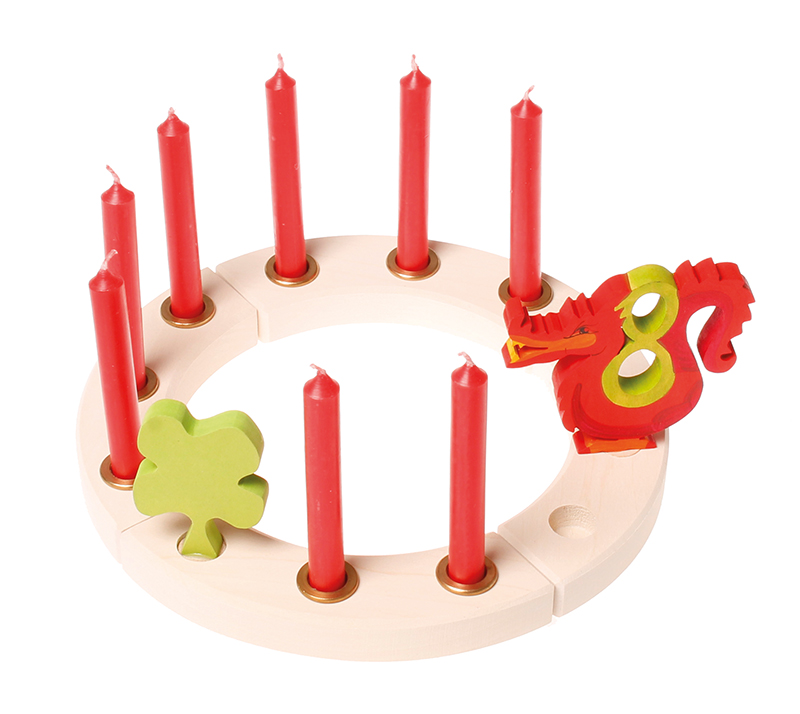 Grimm`s Kleiner Festtagsring - Geburtstagsring weiß 23cm (4-teilig) 02001