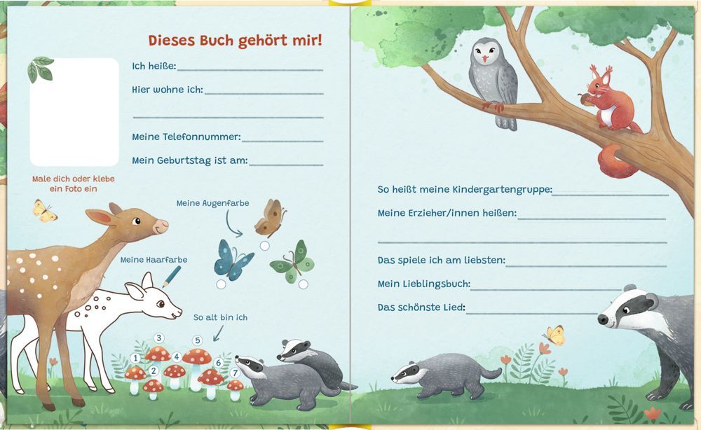 Freundebuch: Waldtiere - Alle meine Freunde