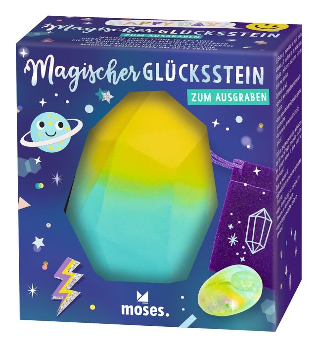 Happy Day Magische Glückssteine zum Ausgraben (verschiedene Designs, 1 Set)