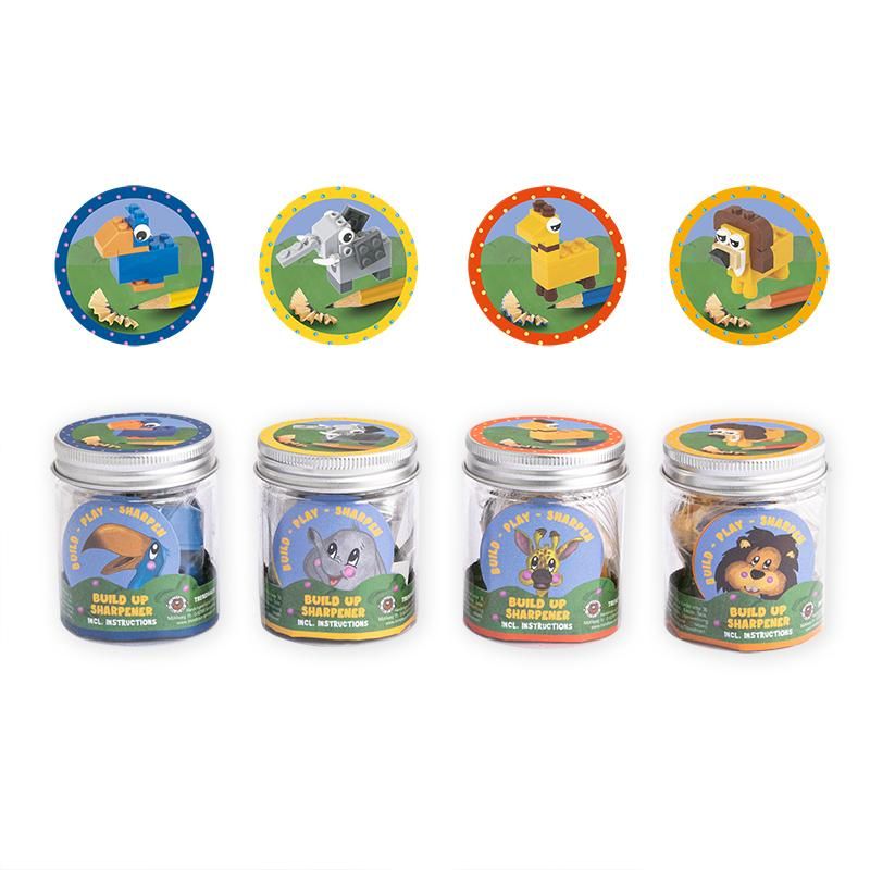 Dschungeltiere Spitzer Mini-Baustein-Set (unterschiedliche Designs, 1 Stück)