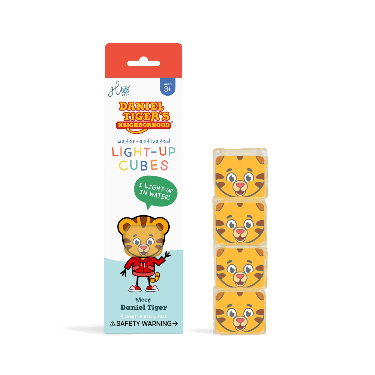 Glo Pals Leuchtende Badewürfel Daniel Tiger braun (4er Set)