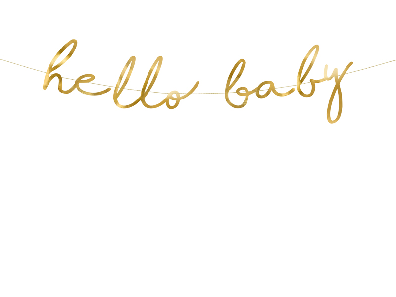 Girlande Little Star "Hello Baby" gold - Party Deco