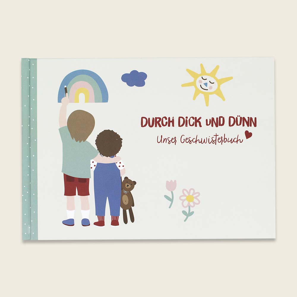 Geschwisterbuch “Durch Dick und Dünn” Hardcover-Album - Ava & Yves