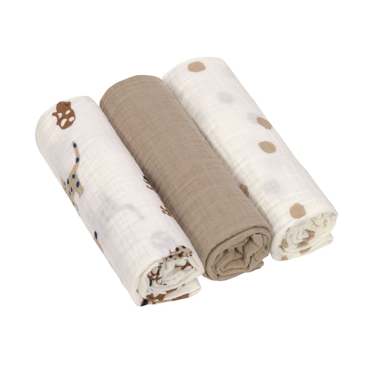 Mulltücher 85x85 cm Little Mateys royal blue (3er Pack) - Lässig