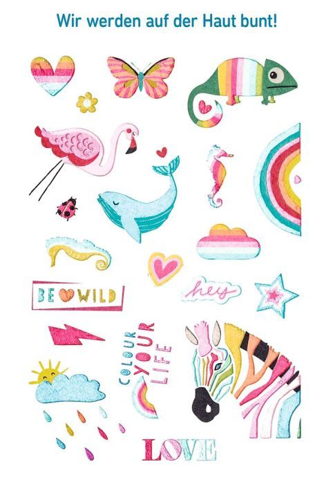 Lovely Planet Bunte Metallic-Tattoos