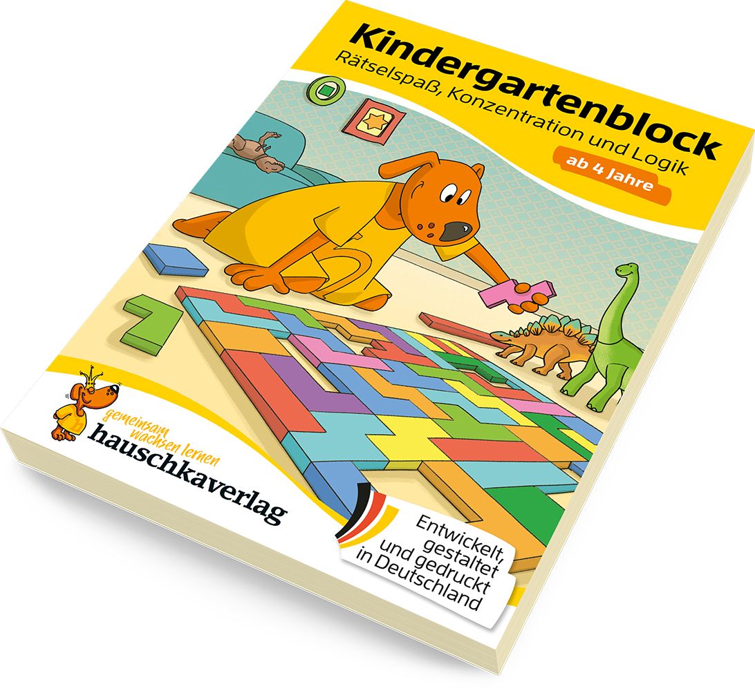 Kindergartenblock – Rätsel-Spaß, Konzentration und Logik - Hauschka Verlag 4+